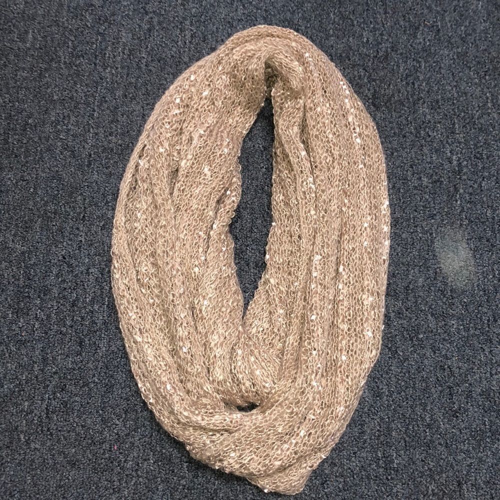 Oatmeal Colored Infinity Scarf - Picture 1 of 2